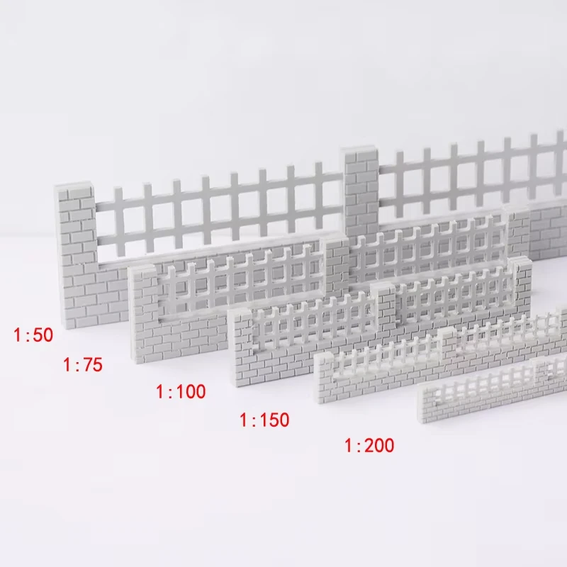 Maßstab 1:200–1:50 Miniaturzaun für DIY-Modellbau/Hausdekoration/Eisenbahn-Layout/Sandtisch-Gebäude, Landschaft/Diorama