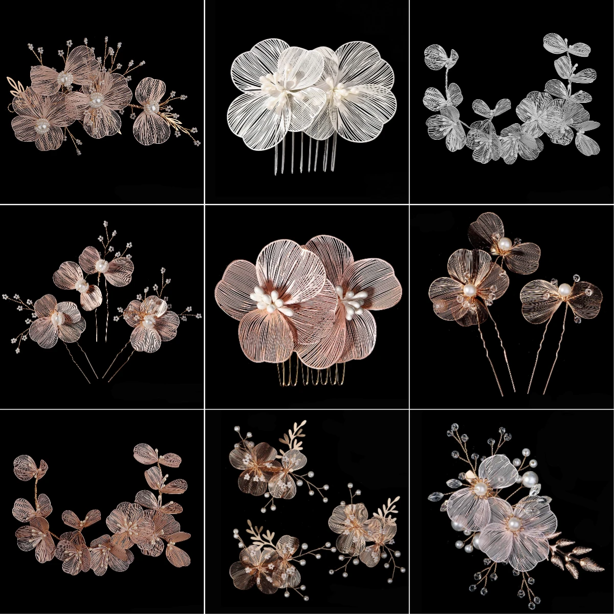 

Luxury Handmade Hair Clips for Women European-Style New Silk Hairpin Headpiece Bridal Pearl Party Hair Accessories