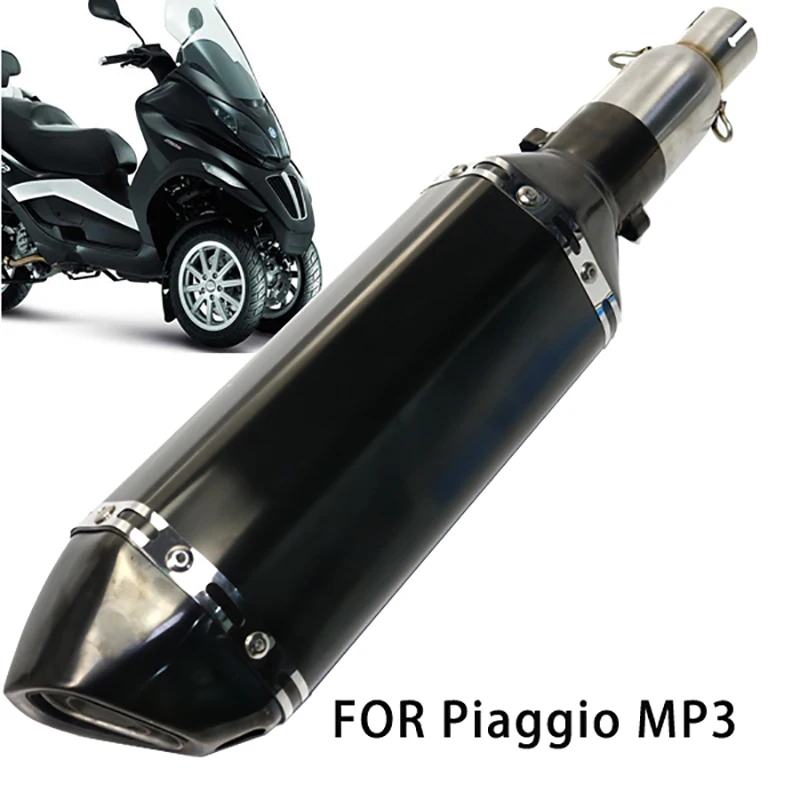 

Slip On For Piaggio BEVERLY 125 300 MP3 125 250 300 LT X10 125 Exhaust Escape Middle Mid Connection Link Pipe With Tailpipe