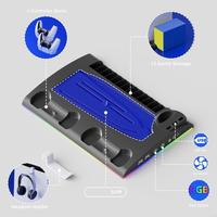 2025 New Color Light Effect Multifunction Stand Base Gaming Consoles Stand Consoles Cooling Dock ABS Rack for P5 & P5