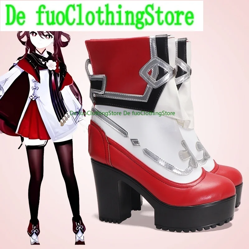 

Cosplay Shoes Genshin Impact Sea Lantern Festival Walnut Night Snow Peach COS Fragrant Ling Happy Night High Heels Anime Shoes
