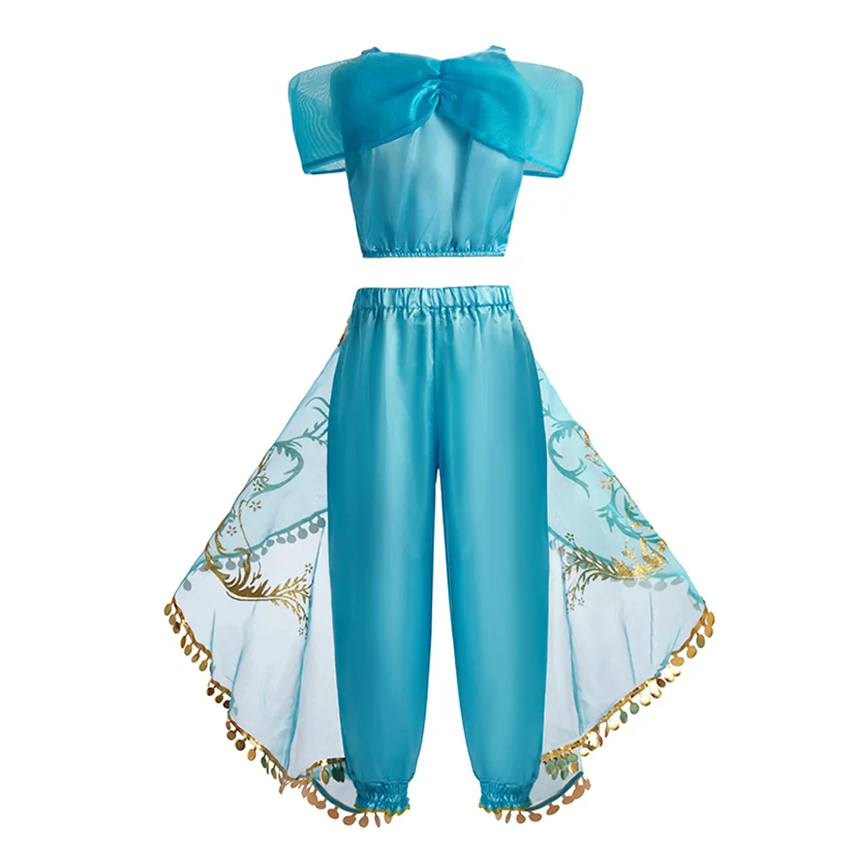 فستان الأميرة ديزني فيري تاليز على الطراز العربي للأطفال علاء الدين ياسمين كوسبلاي للفتيات مصباح سحري قصة أداء الملابس #2