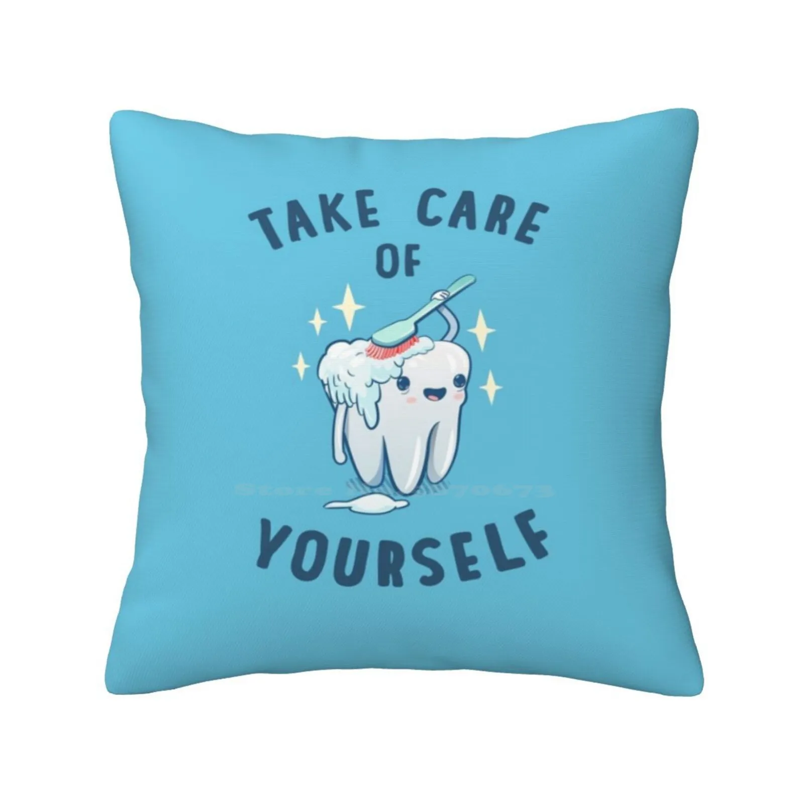 Handle With Care Fashion Sofa Throw Pillow Cover Pillowcase Tooth Dentist Confident Girl Power Cute White Motivation Self Care