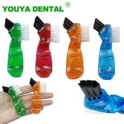 Mini cepillos de dientes para limpieza de Dentaduras postizas, cerdas y mango de goma ergonómico, cerdas de múltiples capas, herramientas para el cuidado bucal