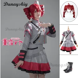 Vtuber Kasane Teto cosplay costume Utau anime clothing synthesizer v Teto's wigs Halloween virtual singer costume