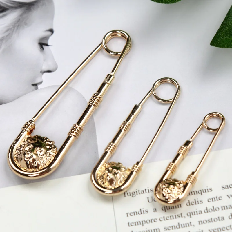 New Retro Style Brooch Pin Fashion DIY Safety Pins Women Waist Closing Artifact Men Suit Jacket Decoration Simple Anime Jewelry