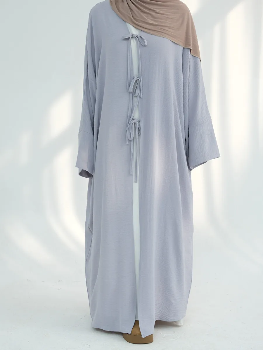 Mulheres muçulmanas dubai turco abaya eid vestido longo sólido quimono cardigan modesto ramadan oração robe kaftan femme islam roupas