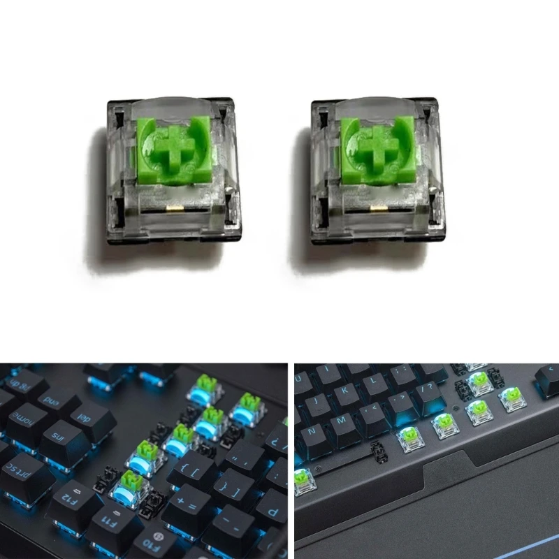 New RGB Magic Axis MX Axis 2Pcs Green Switches for Blackwidow V3 Pro V3 Mechanical Gaming Keyboard and Others 3Pin