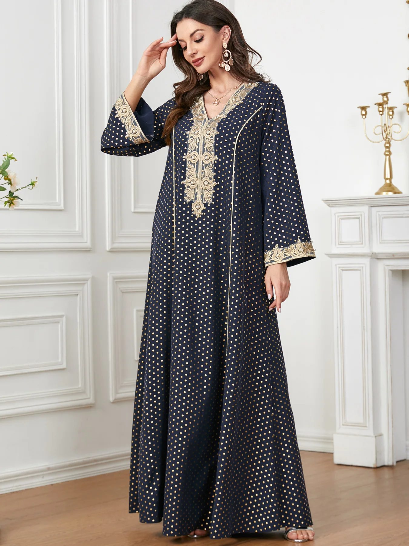 Morocco Kaftan Women Party Dress Jalabiya Embroidery Long Robe Eid Muslim Modest Vestidos Ramadan Dubai Abayas Islam Dresses