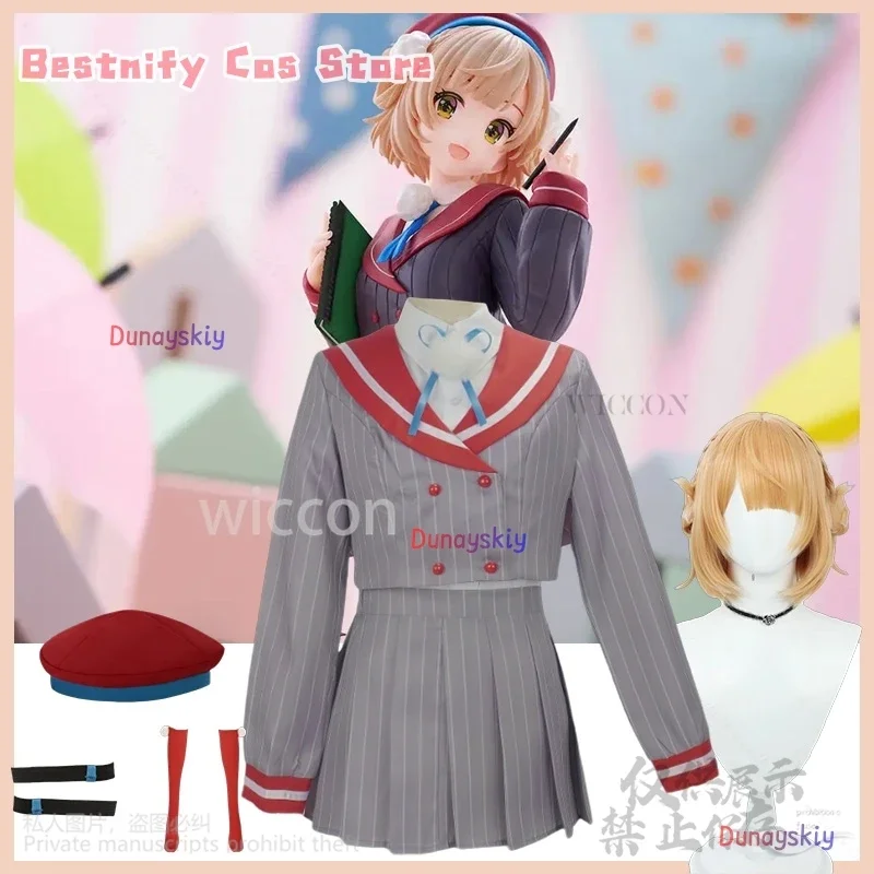 

CosplayVtuber Youtuber 코스프레 Shigure Ui Anime Costume Kawaii Uniform JK School Uniform Dress Lolita Hat Wigs Cos Customized