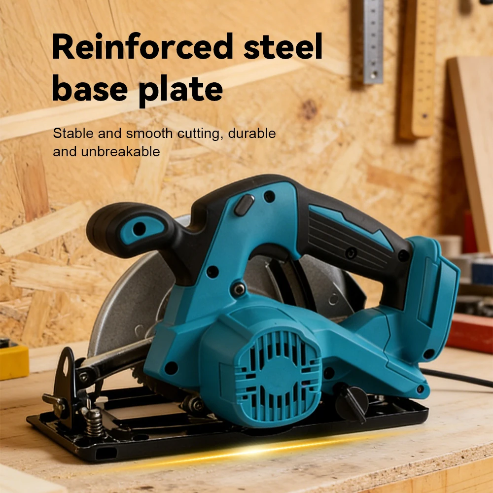 Cordless Circular Saw 7 Inch Battery-powered Wood Saw Rechargeable Brushless Cutting Tool for Wood Panel DIY Cutting for Makita