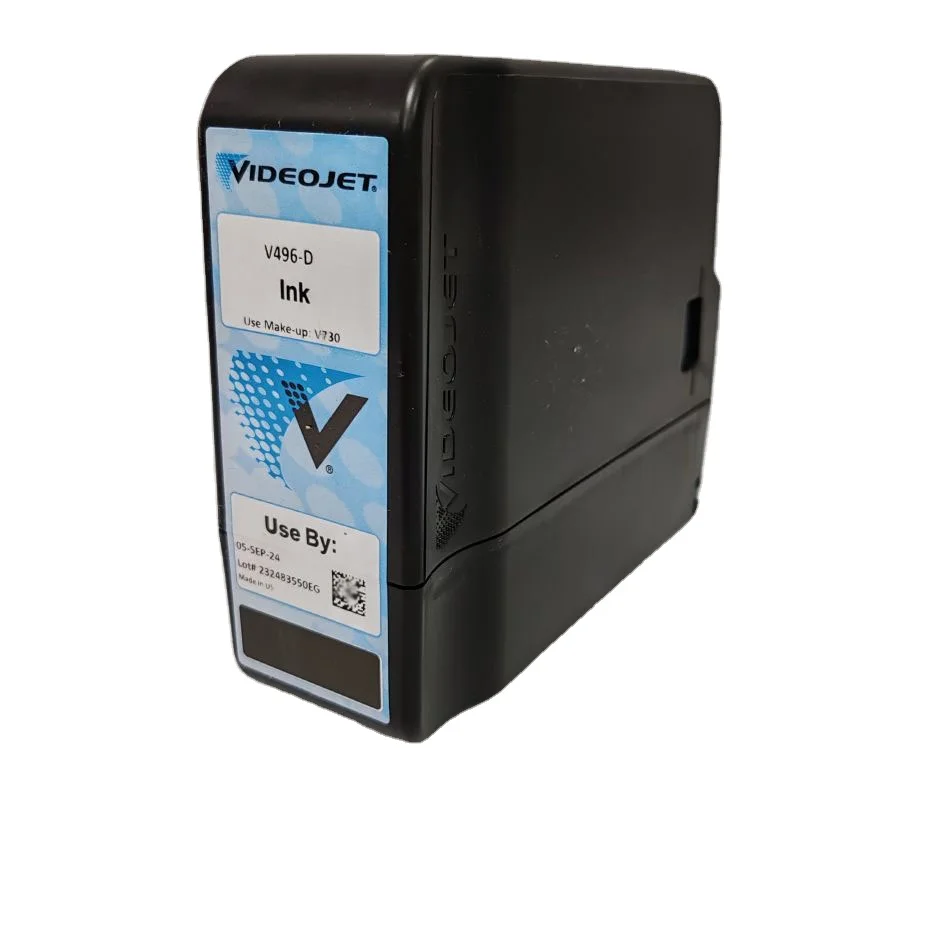 Videojet V496-D Blue Food Grade Ink Ehanol-based 750ml Ink Cartridge