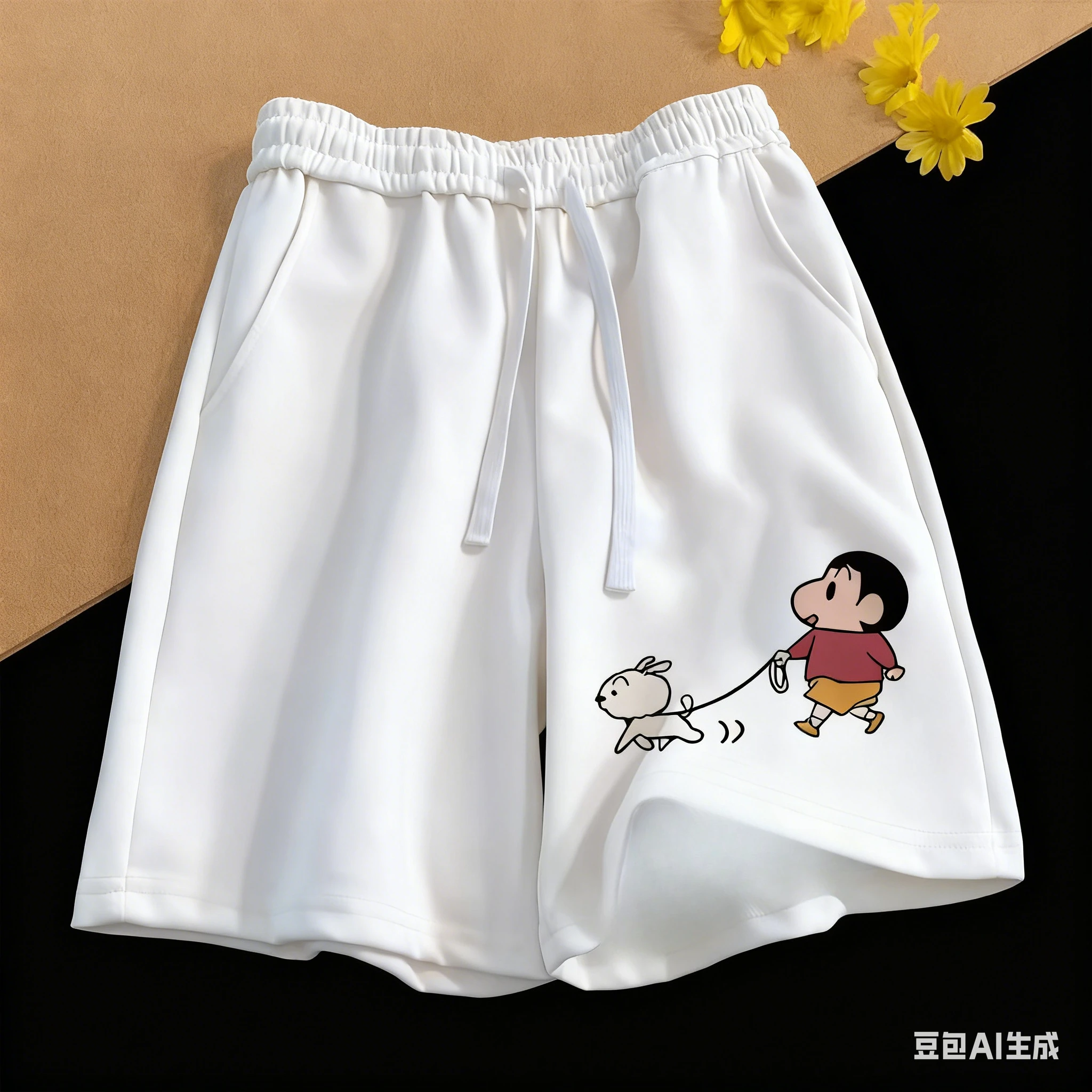 Crayon Shin Chan Casual shorts voor heren Zomermode Heren en dames Strand Oversized basketbal Sneldrogende sportshorts