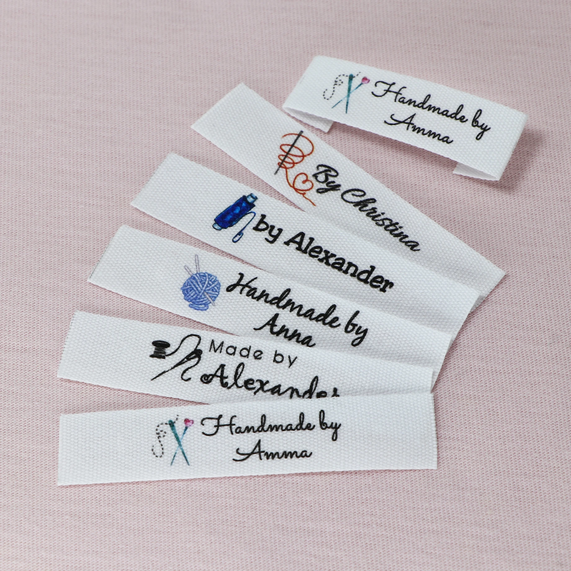 

Custom Sewing labels / Brand labels, Custom Clothing Tags, Cotton Ribbon label, Handmade label (FR402)