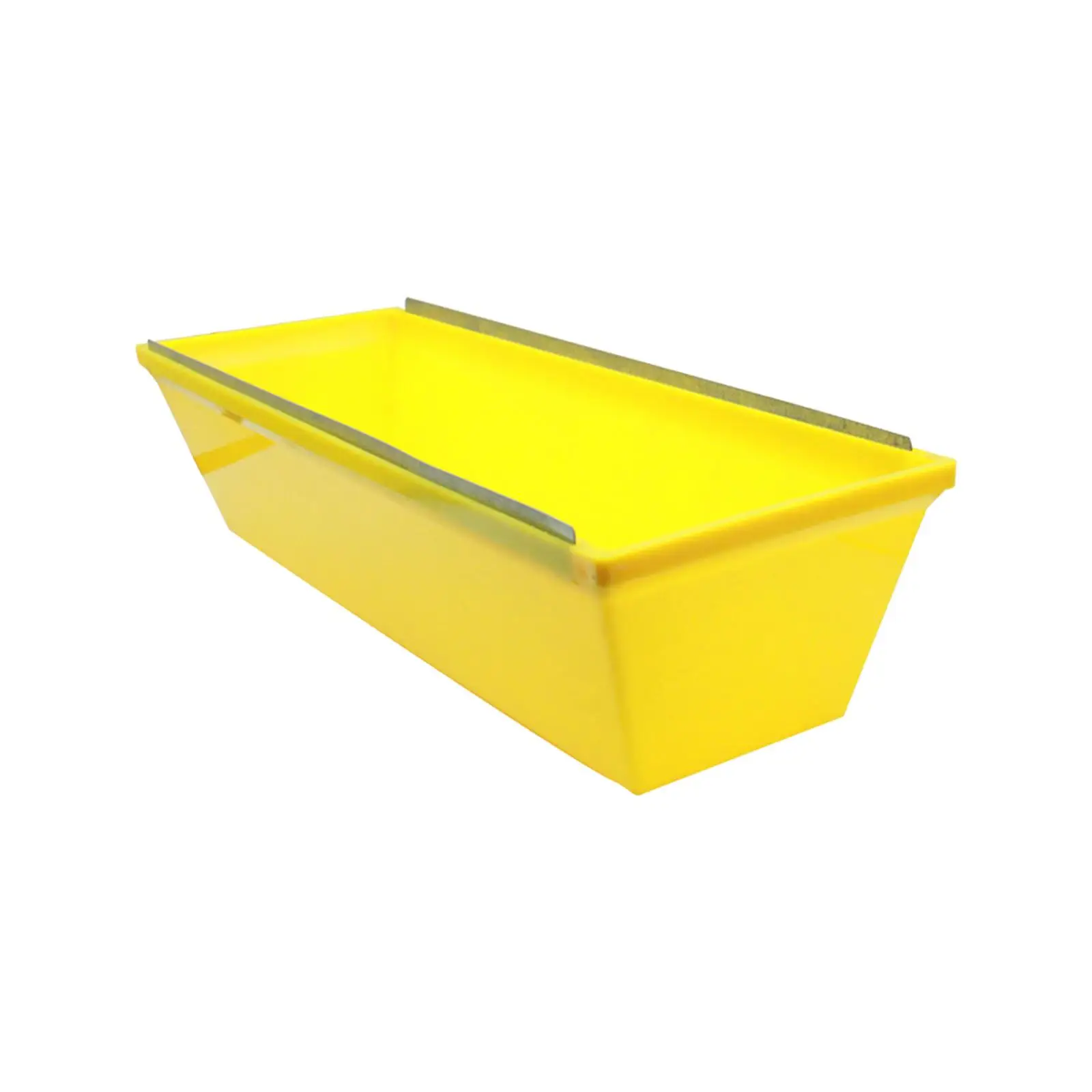 12” Mud Pan Plastering Tapered Sides Professional Easy to Clean Heavy Duty Drywall Masonry Tool Tray Bucket with Scraping Bar