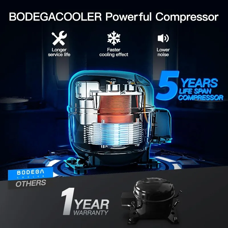 12 Volt Car Refrigerator, RV Car Fridge Dual Zone APP Control, Portable Freezer 95 Quart(90L)