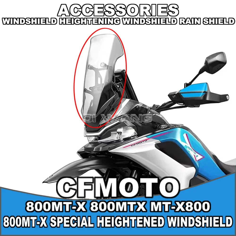 

Motorcycle For CFMOTO 800MT-X 800MTX MT-X800 Modified Windshield Heightening Windshield Rain Shield Accessories