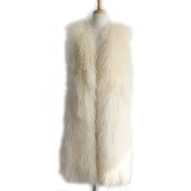 Faux Fox Fur Vest Coat Winter Women Casual Slim Sleeveless Jacket Imitation Mink Chic Fur Tank Long Hair shaggy Cardigan Tops