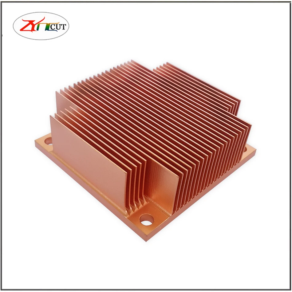 DIY radiator Red copper heat sink chip semiconductor pure copper cooling fin Tec laser LED heat sink memory hard disk heat sink