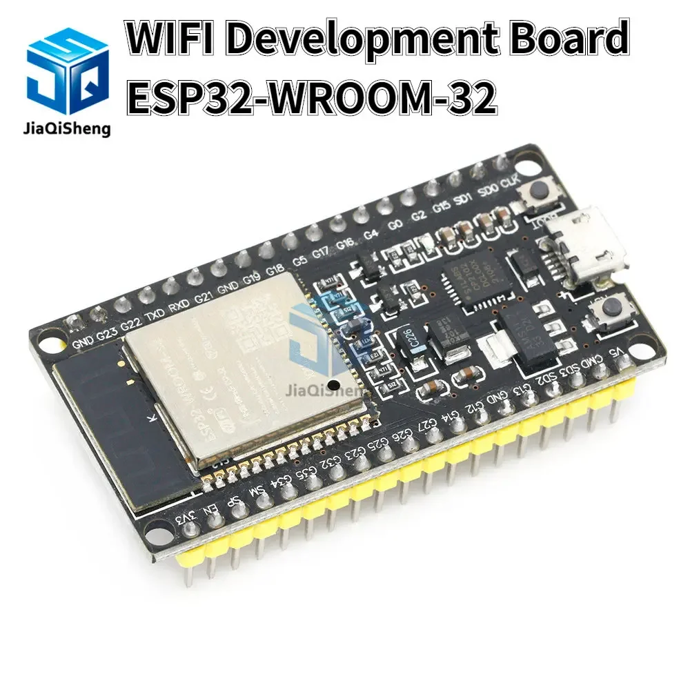 ESP32 Wroom ESP-WROOM-32 WIFI Bluetooth Development Board Dual Core CPU CP2102 Ultra-Low Power ESP32S Micro USB for Arduino