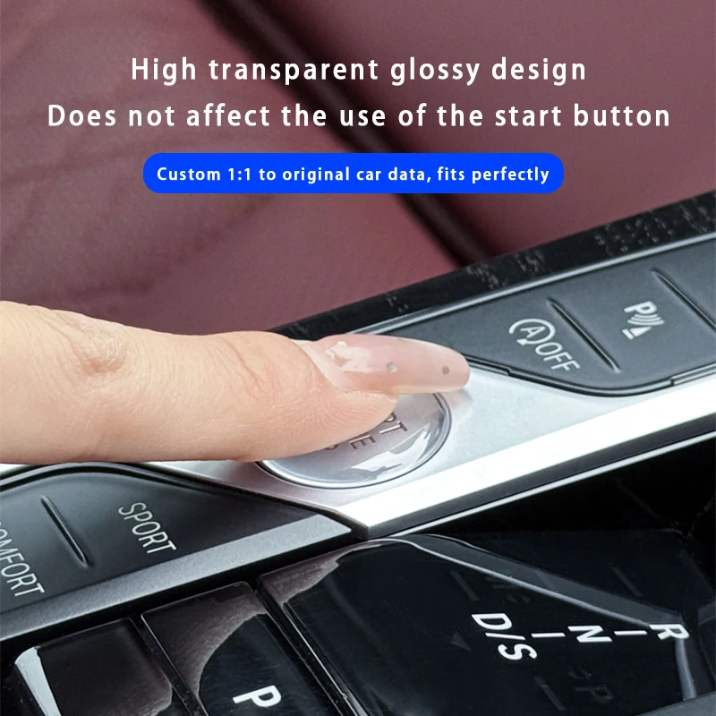 For BMW 2 3 4 8 Series X3 X4 X5 X6 X7 Z4 2019-2026 Drip Glue Material Car Engine One-Touch Start Button Cover Sticker Trim