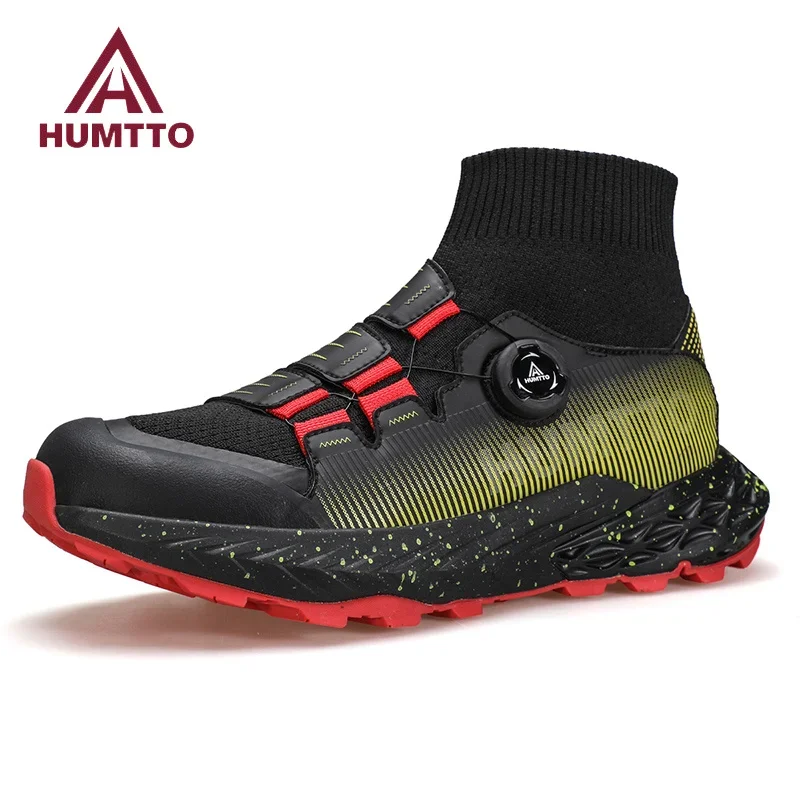 

HUMTTO Mens Shoes Summer Breathable Running Sneakers for Men Luxury Designer Black Man Trainers Brand Non-Leather Casual Sneaker