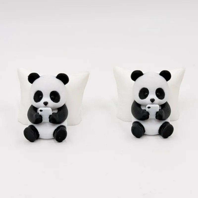 3D Printed Toys Panda Small Panda Backrest for Mobile Phone Furniture Decoration and Featuring Cute Cartoon Animal