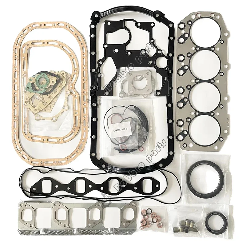 

4JG1 4JG1T Full Gasket Kit With Head Gasket For Isuzu 3.1L Engine Fit Kobelco Excavator SK70SR-1 EX75US-5 SK75UR-3E Parts