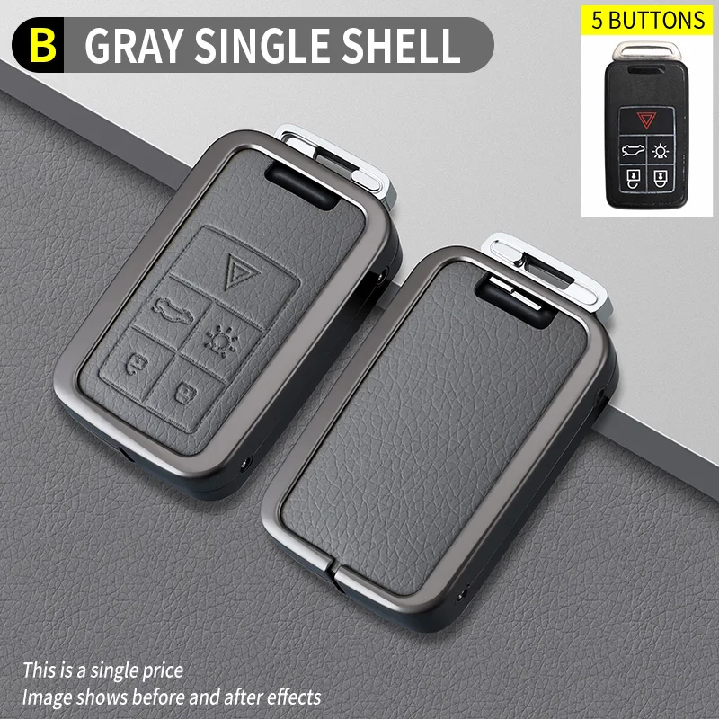 Zinklegering auto sleutelhoes hoesje houder sleutelhanger voor Volvo S60 S80 V60 XC60 XC70 S60L S80L V40 XC90 Volledige bescherming accessoire