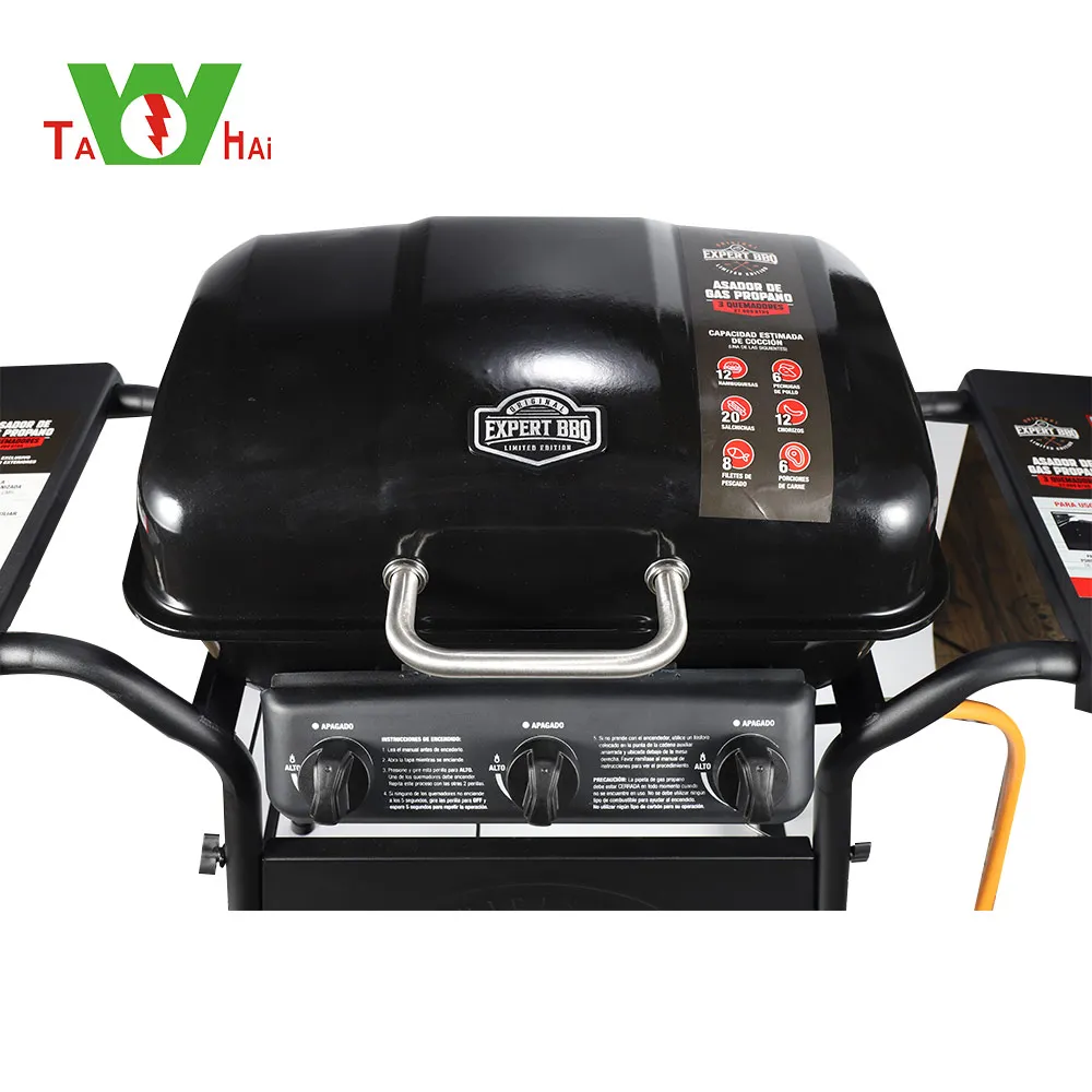 American Style Outdoor Camping Gas Grill Garden Classic Trolley Gas Barbecue Bbq Grill