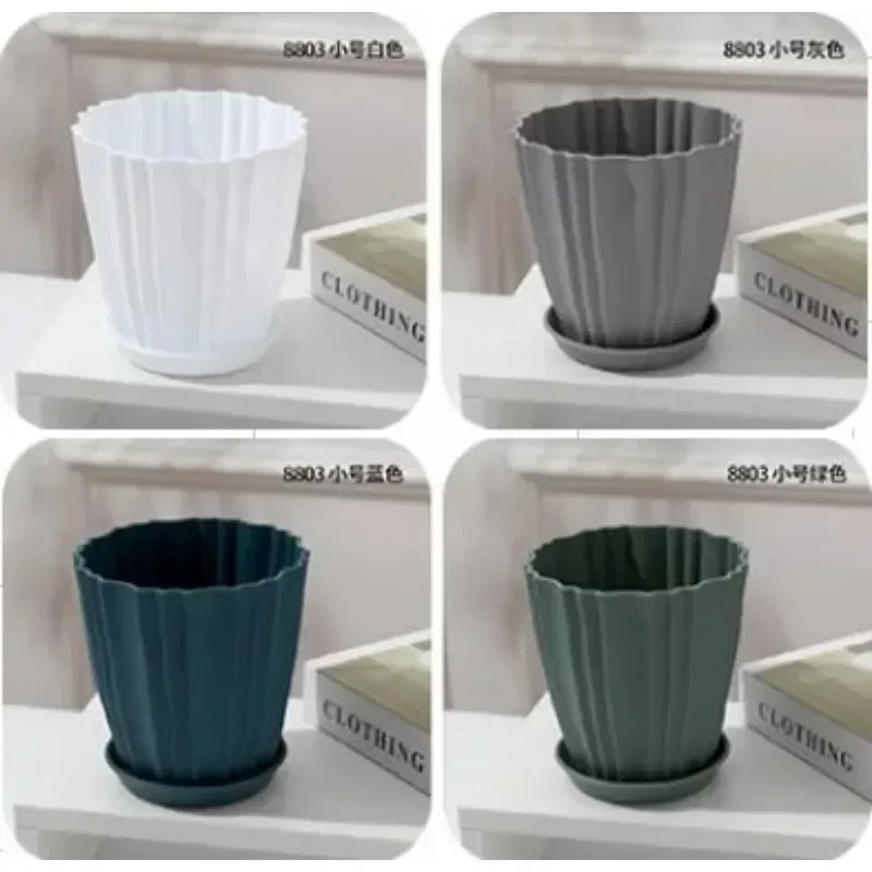 1 قطعة غرفة المعيشة شرفة النباتات بونساي وعاء أواني الزهور الاصطناعي النباتات النضرة سلسلة البلاستيك ديكور جمع الحضانة الأواني #6