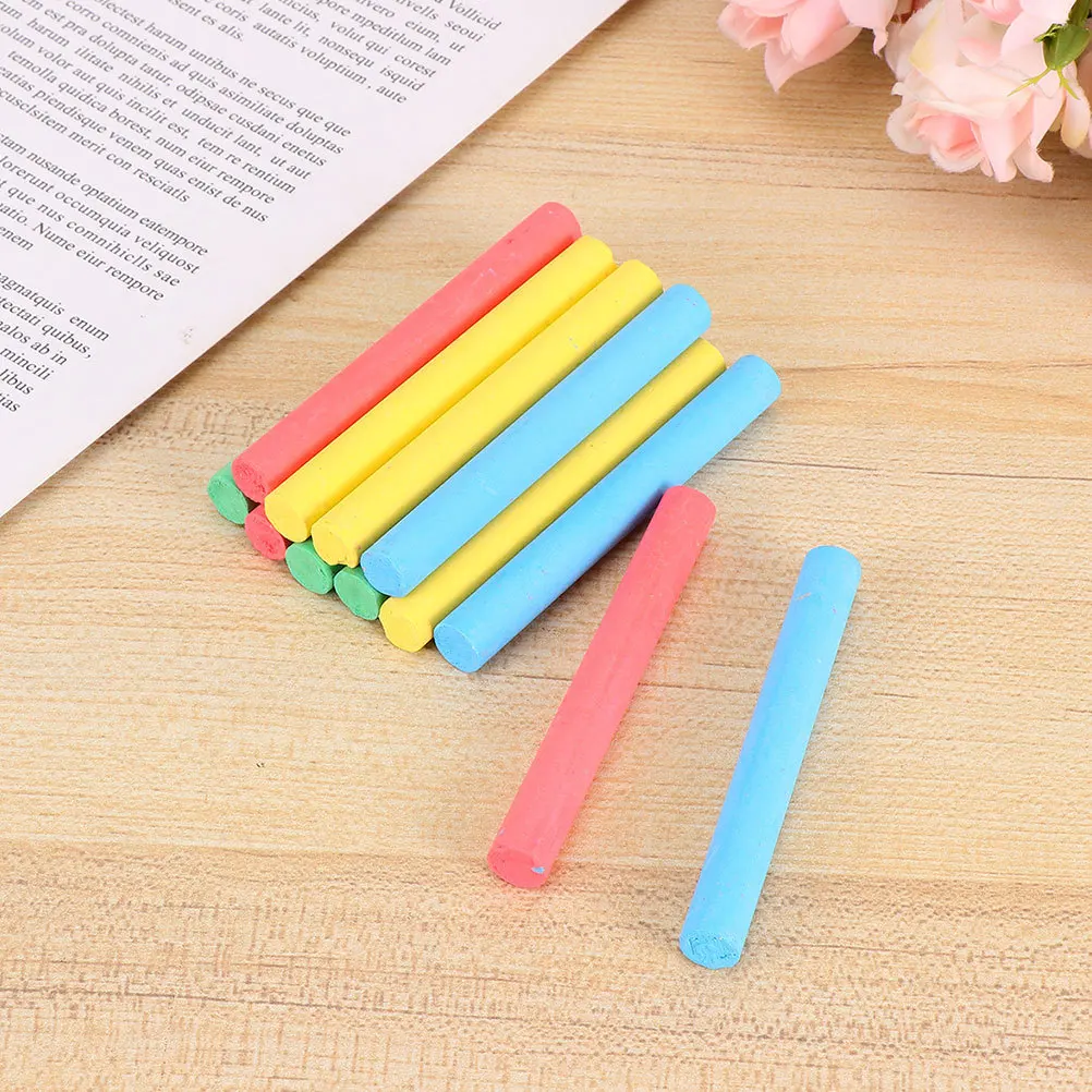 

2 Boxes Colorful Chalk Dustless Water-Soluble Chalks For Teachers Teaching Supplies On Glass Whiteboard Plastic Cement