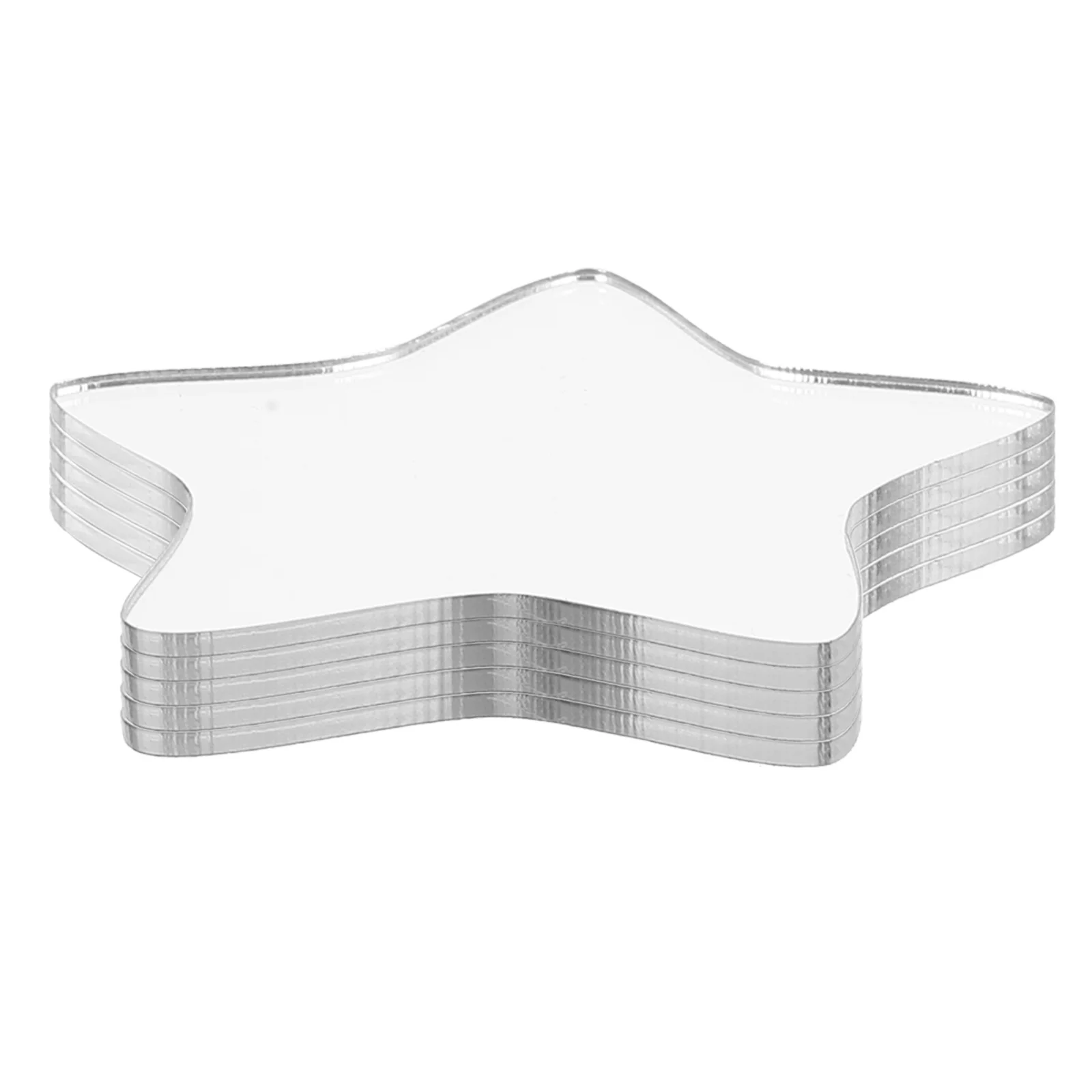 5Pcs Acrylic Mirror Sticker for Phone Case Elegant Look Fine Workmanship Easy to Carry for Travel and Work Sticky Mirror Sticker