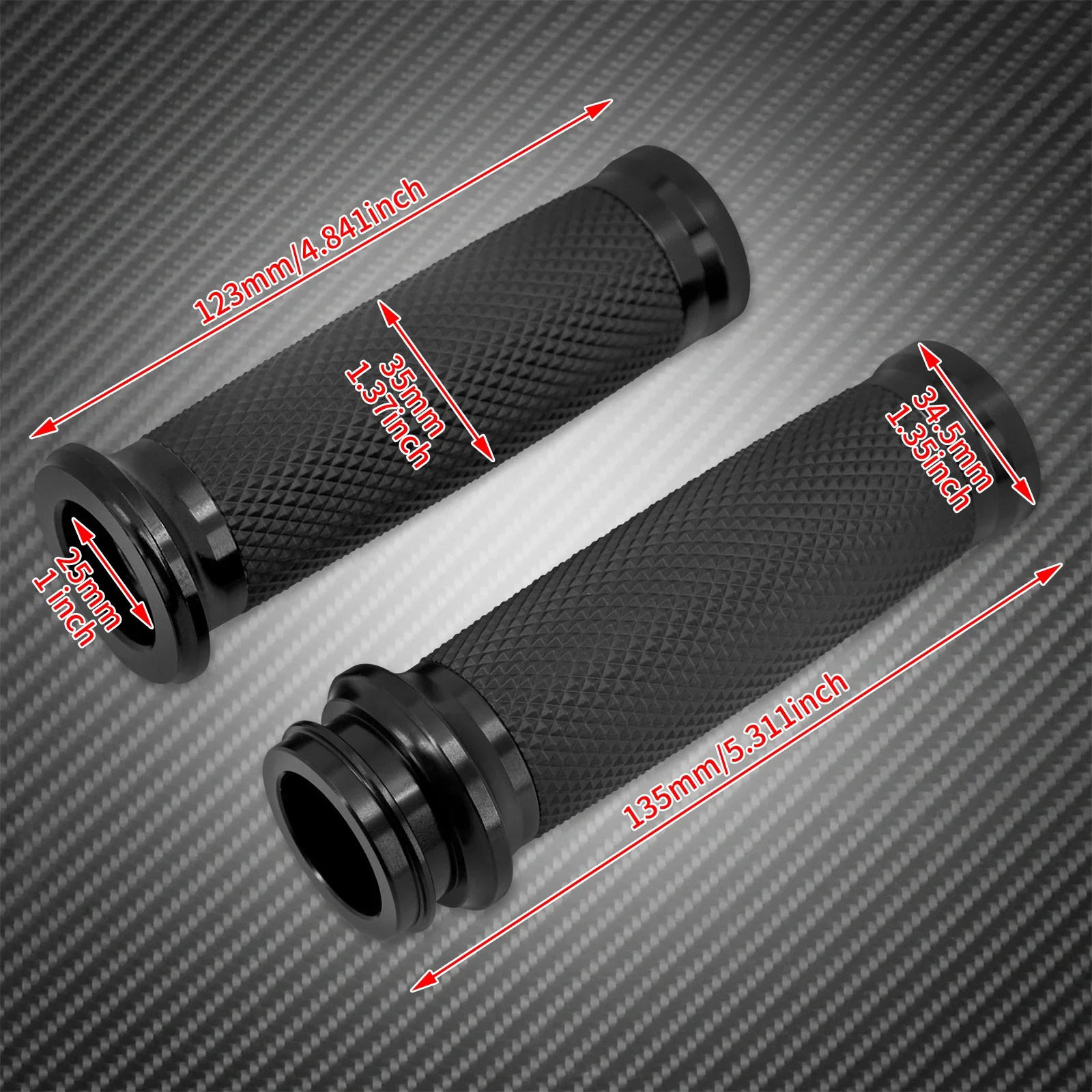 Motorcycle 25mm Grips 1\'\' Universal Electronic Hand Grips Handlebar For Harley Touring Electra Glide Dyna Softail Fat Boy FLHR