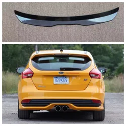 For Ford Focus ST Spoiler MK3 Hatchback 4D External Small Spoiler Cap ABS Tail Texture Carbon Fiber Wing Accessories 2012-2018