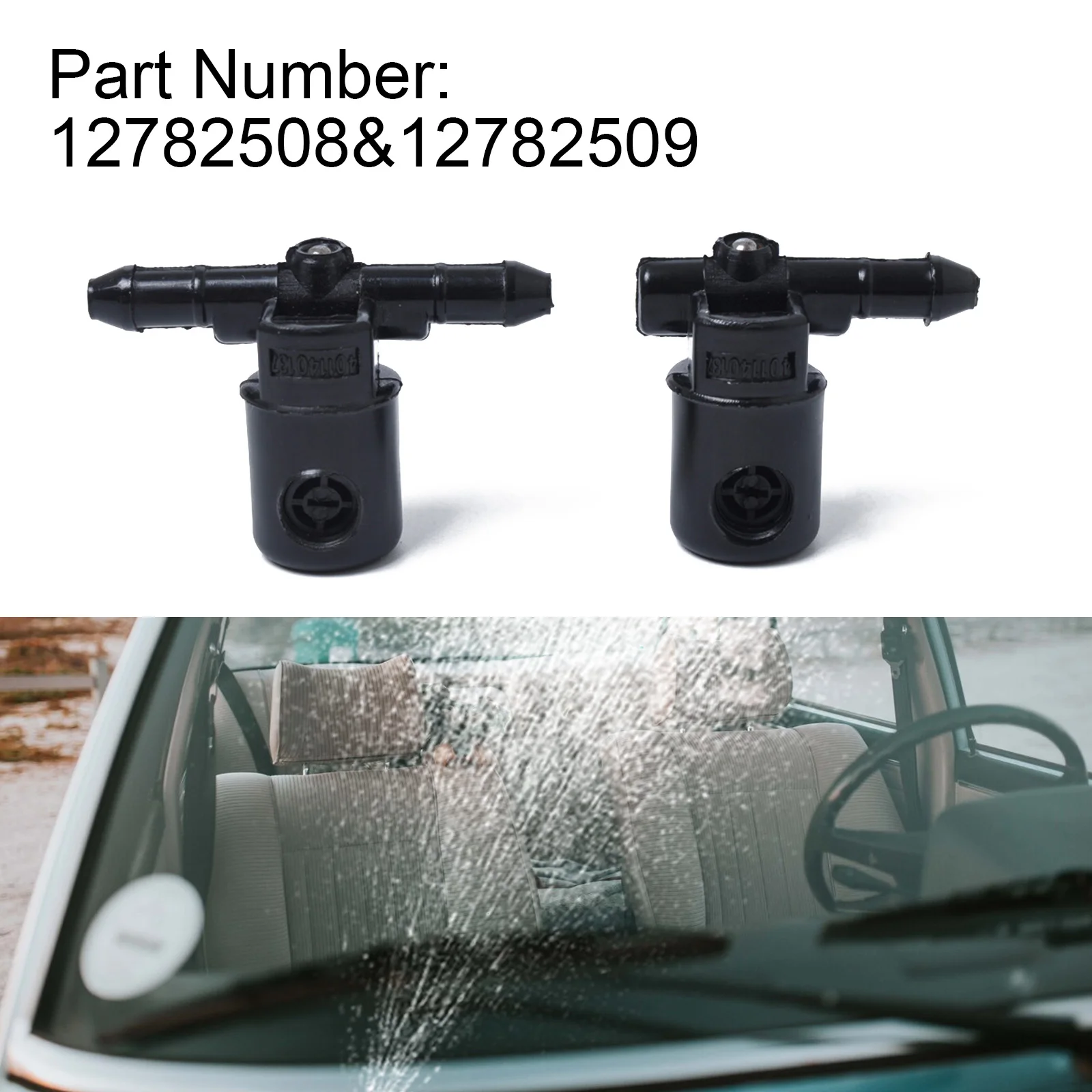 

2PC For Zafira Corsa Astra Car Front Windshield Windscreen Washer Jet Nozzles Water Washer Outlet Wiper Nozzle 12782508 12782509