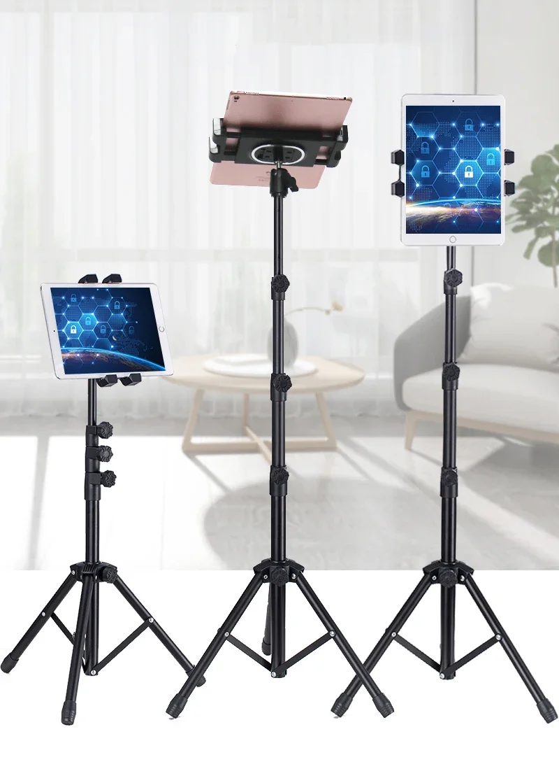 

Fran-35a PTZ Stretchabl Tripod Floor Tablet Phone Stand Holder Universal Support For 5-12.9 Inch iPhone iPad Air Pro 11 Mount