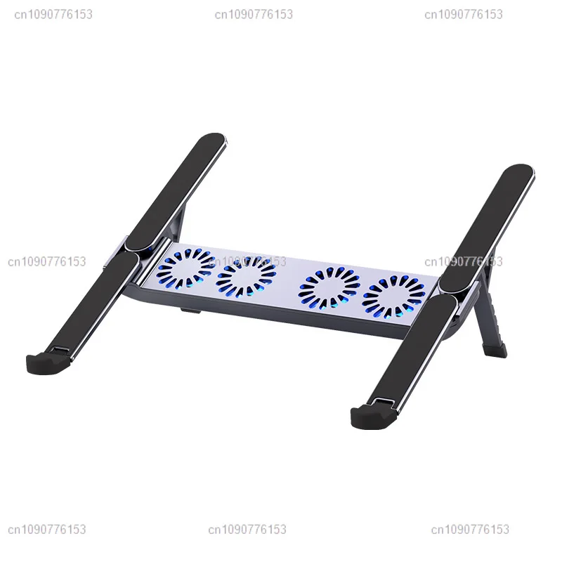 Foldable Portable Fan Laptop Cooler Tablet Stand Silent Aluminum Alloy Gaming Laptop Base