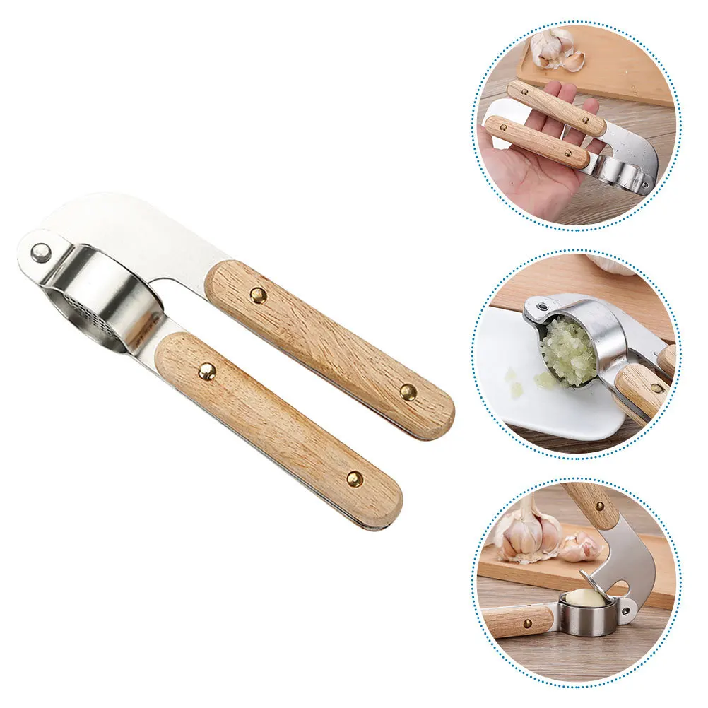 

Stainless Steel Garlic Presser Compact Lightweight Manual Masher Easy Operate Kitchen Gadget Multipurpose Crusher