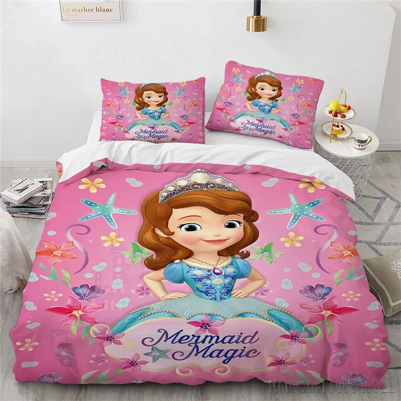 

Ariel Little Mermaid Disney Princess 3d Duvet Cover Set HD Comforter Cover for Kids Bedding Sets Bedclothes Bedroom Decor