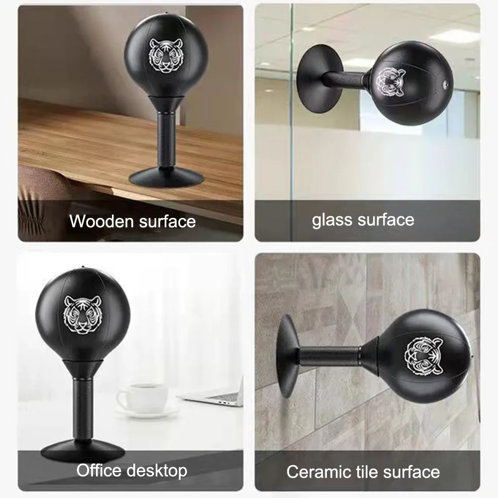 Desktop Punching Bag Desk Boxing Bag with Suction Cup Stress Relief Tabletop Punching Bag with Inflator Fun Punch Rage Bag Table