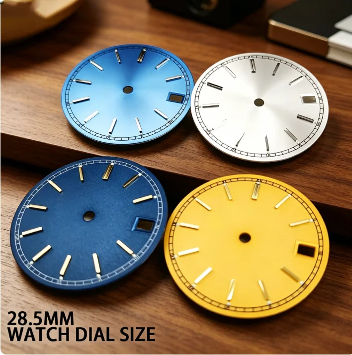 28.5MM Dial Men's Watch Modification Accessories With Luminous Lettering Single Calendar Suitable For NH35/4R Movement
