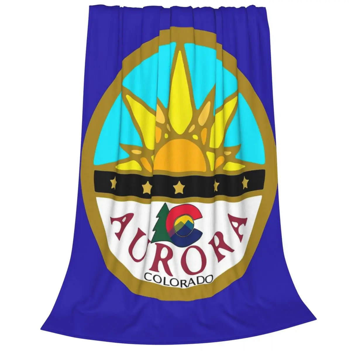 Aurora CO Logo Blankets Flannel Breathable Sofa Throw Blankets For Couch Bedding Outdoor Throws Bedspread Quilt