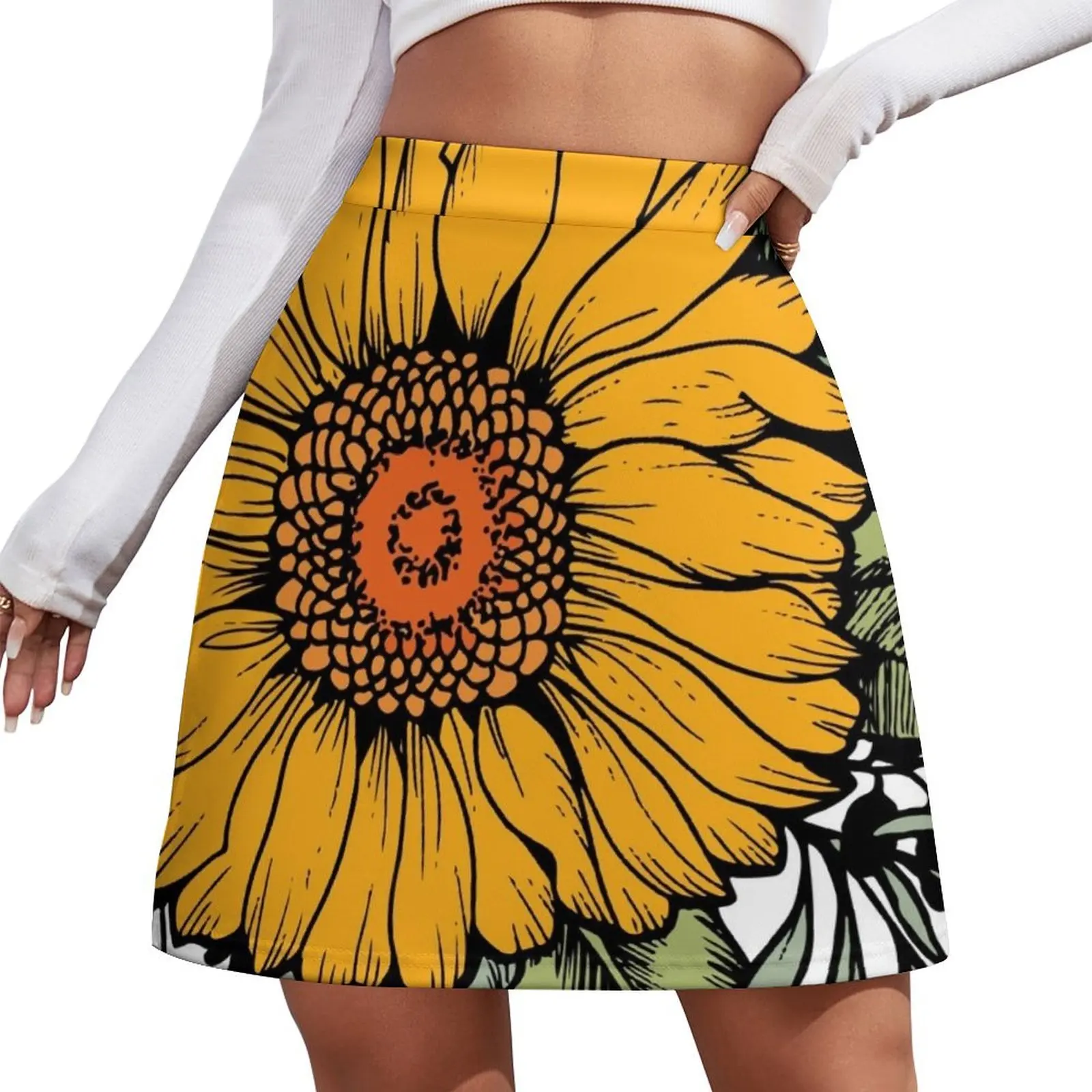 Sunflower Mini Skirt luxury evening dresses 2025 Women's summer skirt fairy core