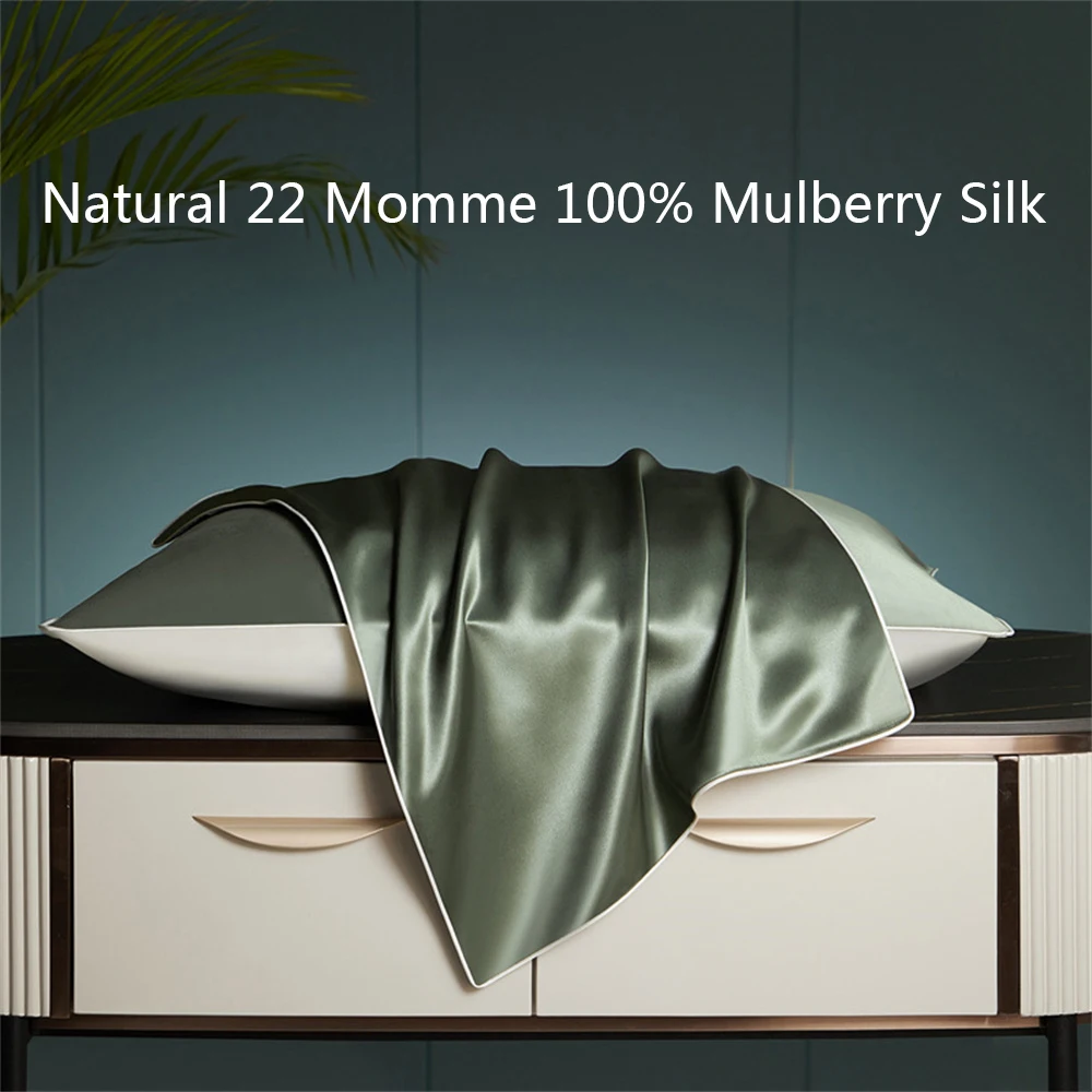 

Natural 22 Momme 100% Mulberry Silk satin multicolor pillowcases pillow cases Envelope Closure standard queen king 48*74cm