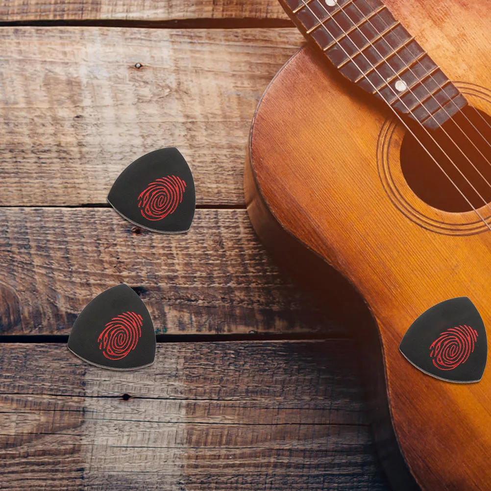 

6Pcs PU Guitar Picks Ukulele Plectrums Fine Workmanship Safe Comfortable Grip Professional Stringed Instrument