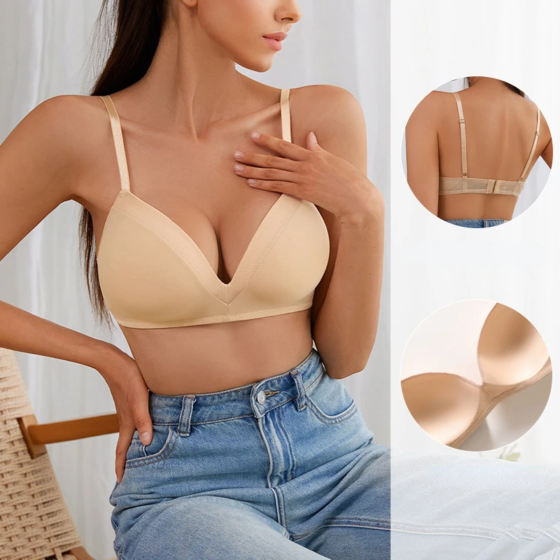 

Seamless Bras for Woman Sleep Removable Padded Bralette Push Up Underwear One Piece Brassiere Wireless Comfort Intimate Sexy