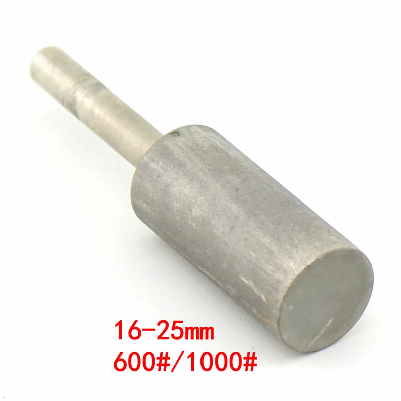 16-25mm Grit 600# Cylinder Diamond Grinding Head Rotary Bit Fine Sand Polishing Rod Jade Carving Burrs