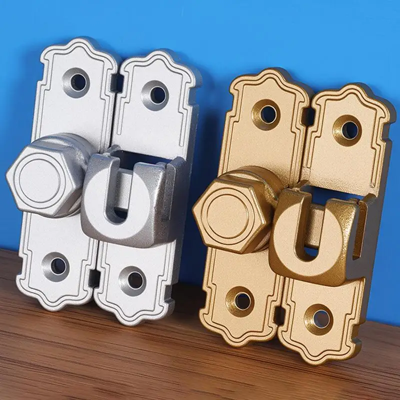 

Защитная защелка для двери сарая, 90-градусная защелка из алюминиевого сплава, нержавеющие защитные засов, крепления для шкафа, ванной комнаты