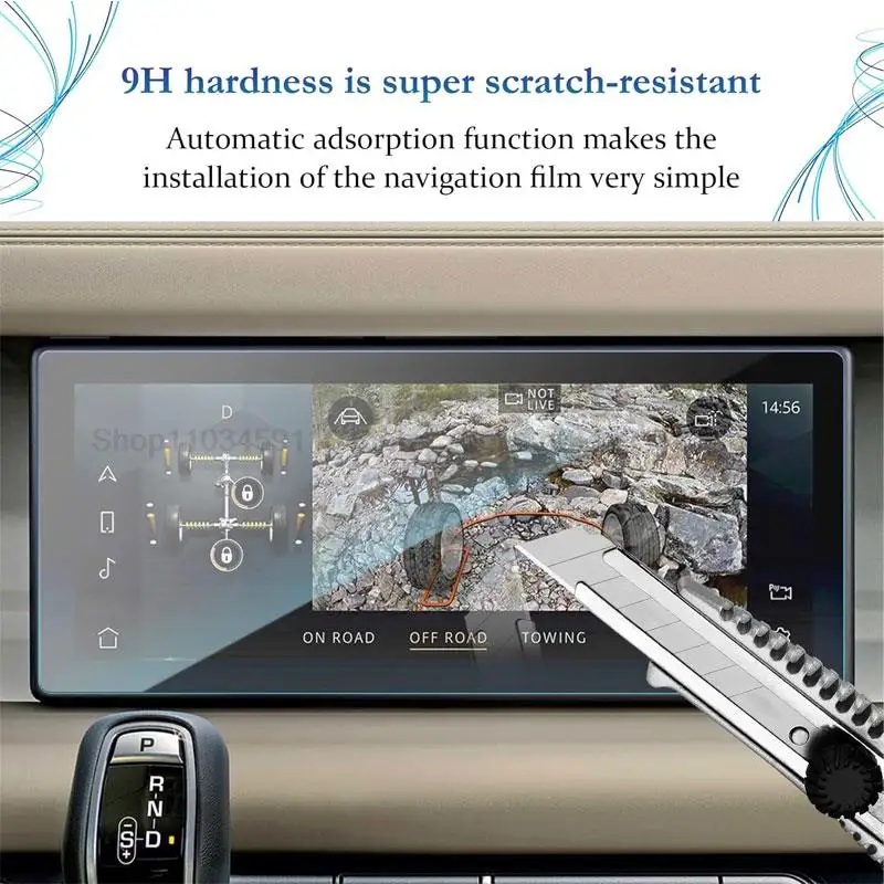 Tempered glass Screen Protector film For Land Rover Defender 90 110 2020 2021 10 Inch GPS Navigation Center Display anti-scratch